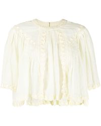 Isabel Marant - Cropped Pleated Blouse - Lyst