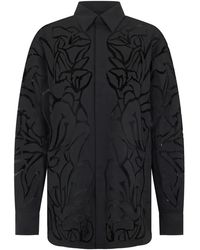 Valentino Garavani - Floral Cut-Out Shirt Jacket - Lyst