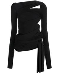The Attico - Cut-Out Draped Top - Lyst