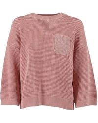 Peserico - Long-Sleeve Pocket Sweater - Lyst