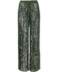 P.A.R.O.S.H. - Sequin Wide-leg Trousers - Lyst