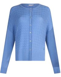 Liu Jo - Cable-Knit Wool Cardigan - Lyst