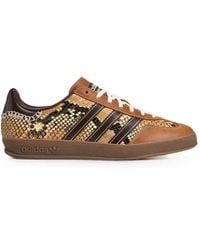 adidas - Gazelle Snake-Effect Leather Sneakers - Lyst