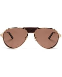 Cartier - Pilot-Frame Sunglasses - Lyst