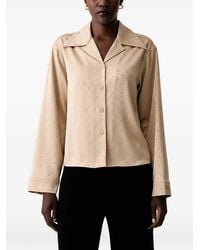 Scotch & Soda - Jacquard-Logo Long-Sleeve Shirt - Lyst