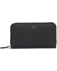 Fendi - Zip-Up Leather Wallet - Lyst