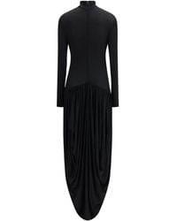 Magda Butrym - High-Neck Draped Dress - Lyst