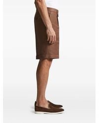 Peserico - Leinen-Shorts mit Falten - Lyst