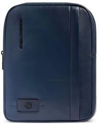 Piquadro - Pocket Leather Laptop Bag - Lyst