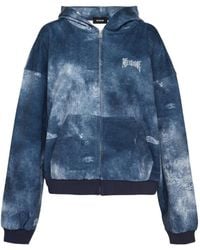we11done - Hoodie Trompe L'Oeil À Imprimé Graphique Et Effet Décoloré - Lyst