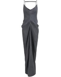 Oude Waag - Washed Halter-Neck Draped Maxi Dress - Lyst