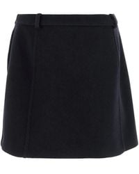 Jil Sander - Minirock mit Fischgrätenmuster - Lyst