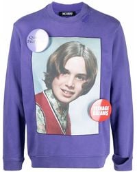 Raf Simons - Graphic-Print Round Neck Sweatshirt - Lyst