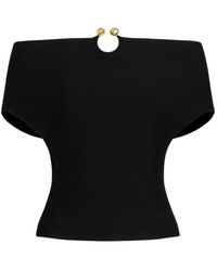 Alberta Ferretti - Cut-Out Off-Shoulder Top - Lyst
