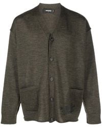 DSquared² - V-Neck Virgin Wool Cardigan - Lyst