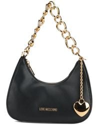 Love Moschino - Chain-Link Heart-Charm Shoulder Bag - Lyst