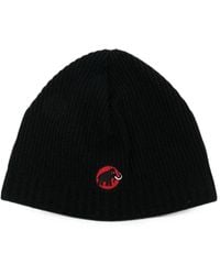 Mammut - Logo-Patch Ribbed-Knit Beanie Hat - Lyst