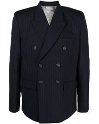 VTMNTS - Pinstriped Double-Breasted Blazer - Lyst