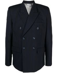 VTMNTS - Pinstriped Double-Breasted Blazer - Lyst