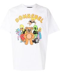DOMREBEL - Humper Peace-Print Cotton T-Shirt - Lyst
