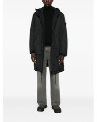 Stone Island - Hooded Drawstring Coat - Lyst