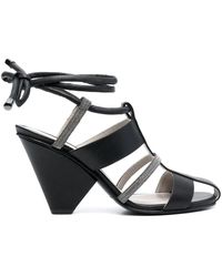 Fabiana Filippi - 100Mm Leather Sandals - Lyst