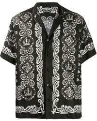 Dolce & Gabbana Overhemd Met Bandana Print - Zwart