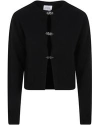Barrie - Crystal-Embellished Cropped Cardigan - Lyst