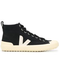 Vejas Nova High Top Canvas Sneaker - Black, Butter Sole