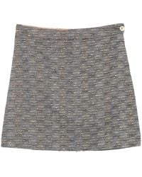 Momoní - Sirene Textured Metallic-Thread Skirt - Lyst