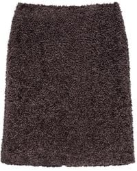 MSGM - Bouclé-Effect Midi Skirt - Lyst