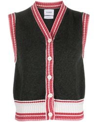 Barrie - Pull Sans Manches En Cachemire À Détail De Rayures - Lyst