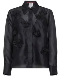 Max Mara - Organza Flowers Beaded Shirt - Lyst