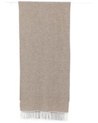 Fileria - Herringbone-Pattern Fringed Scarf - Lyst
