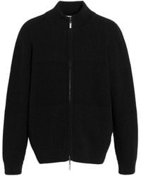 Barrie - Chunky Waffle-Effect Zip Cardigan - Lyst