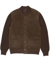 Slowear - Veste Bomber À Empiècement En Daim - Lyst