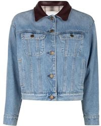 Citizens of Humanity - Skylar Contrast-Collar Denim Jacket - Lyst