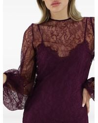 Twinset - Robe Longue À Manches Longues En Dentelle - Lyst
