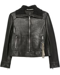 The Jackie Leathers - Veste En Cuir À Fermeture Zippée - Lyst