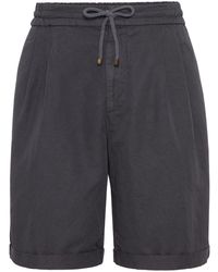 Brunello Cucinelli - Drawstring-waistband Knee-length Shorts - Lyst
