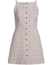 Markarian - Skye Plaid Seersucker Mini Dress - Lyst