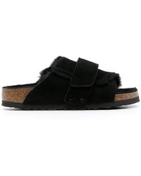 Birkenstock - Kyoto Shearling Suede Sandals - Lyst