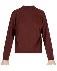 Fabiana Filippi - Long-Sleeve Ruffle-Cuff Sweater - Lyst