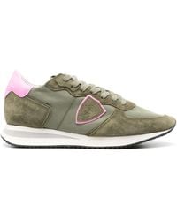 Philippe Model - Panelled Suede Leather Chunky Sneakers - Lyst