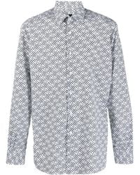 KARL LAGERFELD - Logo-Print Long-Sleeve Shirt - Lyst