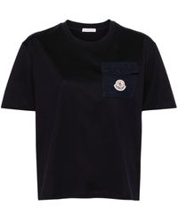 Moncler - T-shirt con applicazione - Lyst