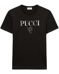 Emilio Pucci - Logo-print Cotton T-shirt - Lyst