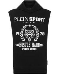 Philipp Plein - Tiger-Print Sleeveless Hoodie - Lyst