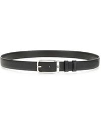 Montblanc - Reversible Textured Calf Leather Belt - Lyst