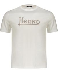 Herno - T-Shirt aus Baumwolle - Lyst